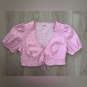 Cotton On Pink Floral Blouse 👚 🌸